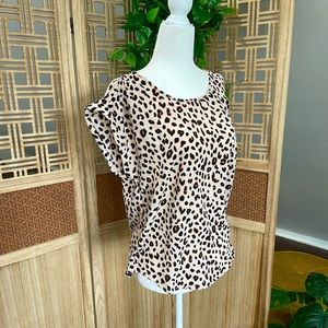Animal Print Short Sleeve Top